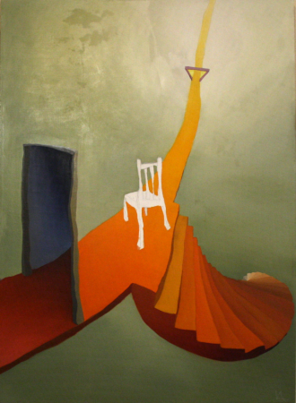 Indulás/ Starting point (olaj, vászon/ oil on canvas 140x100 cm)