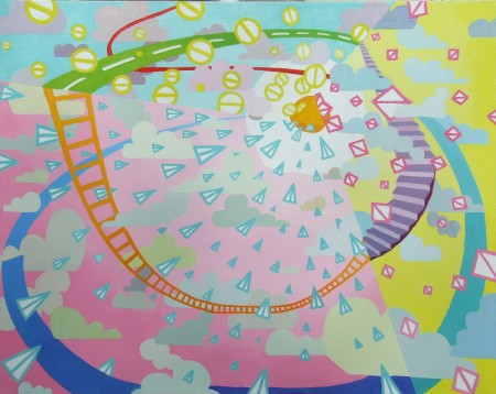 Kész a reggeli, mehetünk a postára!/ The breakfast is ready, we can go to the post office! olaj, vászon/oil on canvas 80x100 cm