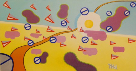 Tengerpart/ Seaside olaj, vászon/ oil on canvas 80x150 cm 2014. 04.