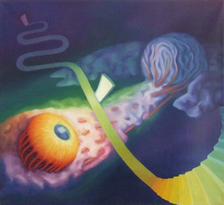 Medúza-köd/Medusa mist (olaj, vászon/oil on canvas, 70x77 cm)
