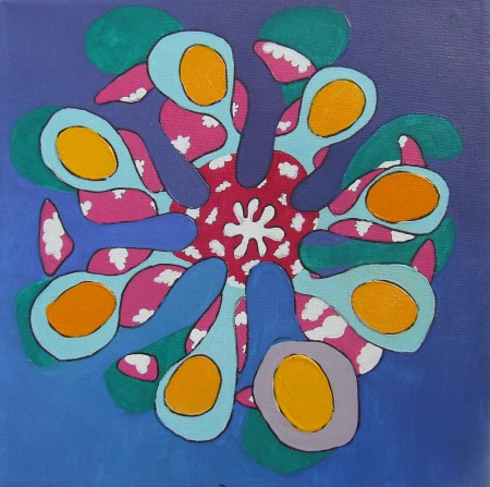 Mandala (olaj, vászon/oil on canvas, 30x30 cm -sold)