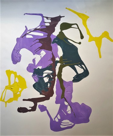 folyó I river (akril, pvc, 130x110 cm)